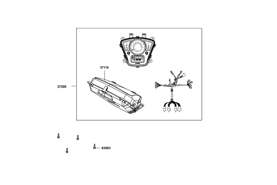 F02 Speed Meter parts diagram