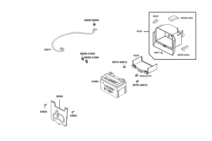 F11 Battery parts diagram