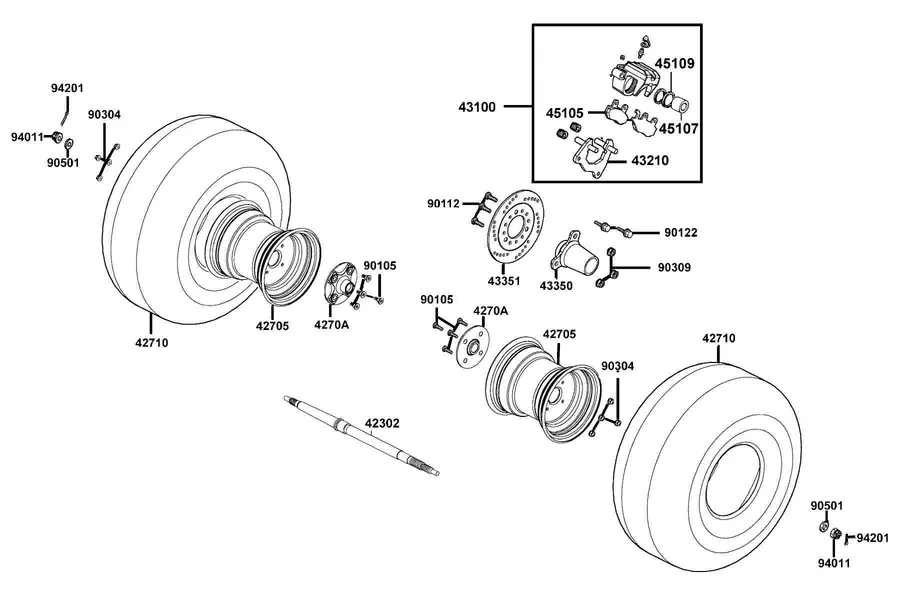 F08 Rear Wheel parts diagram