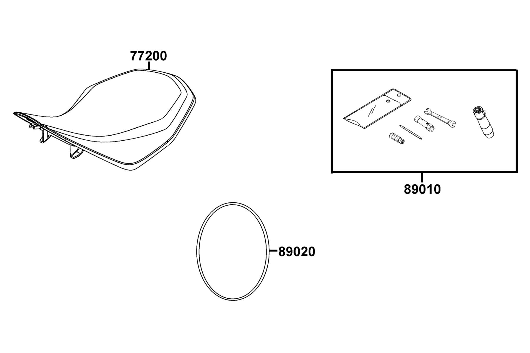 KYMCO MXER 250R Seat parts diagram