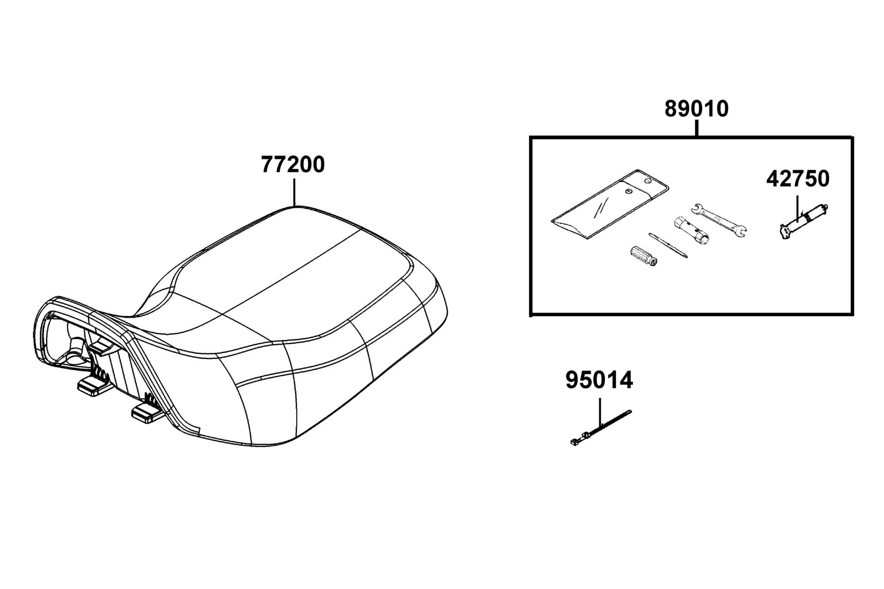 MXU 270(2020) Seat parts diagram