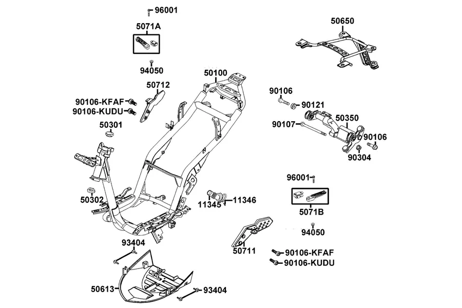 F20 Frame Body parts diagram