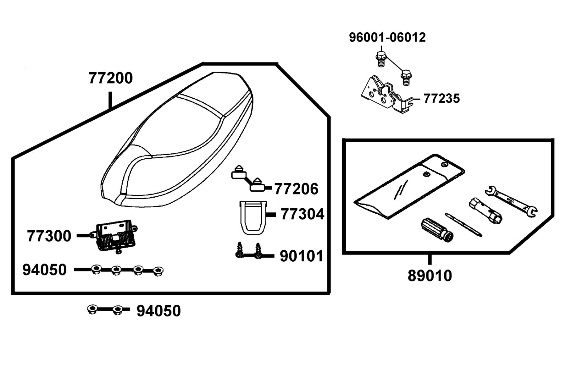 COMPAGNO 110i (2016~) Seat parts diagram