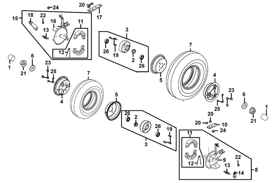 F04 Front Wheel parts diagram