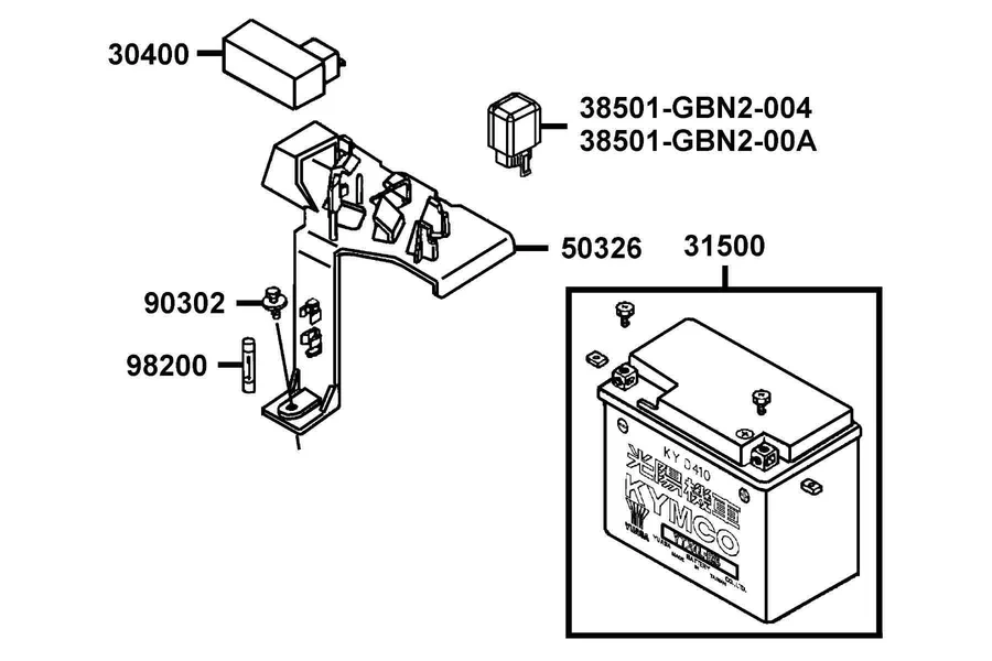 F11 Battery parts diagram