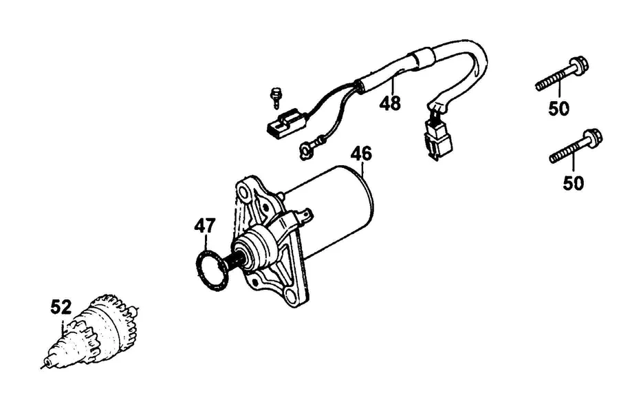 E04 Starting Motor parts diagram