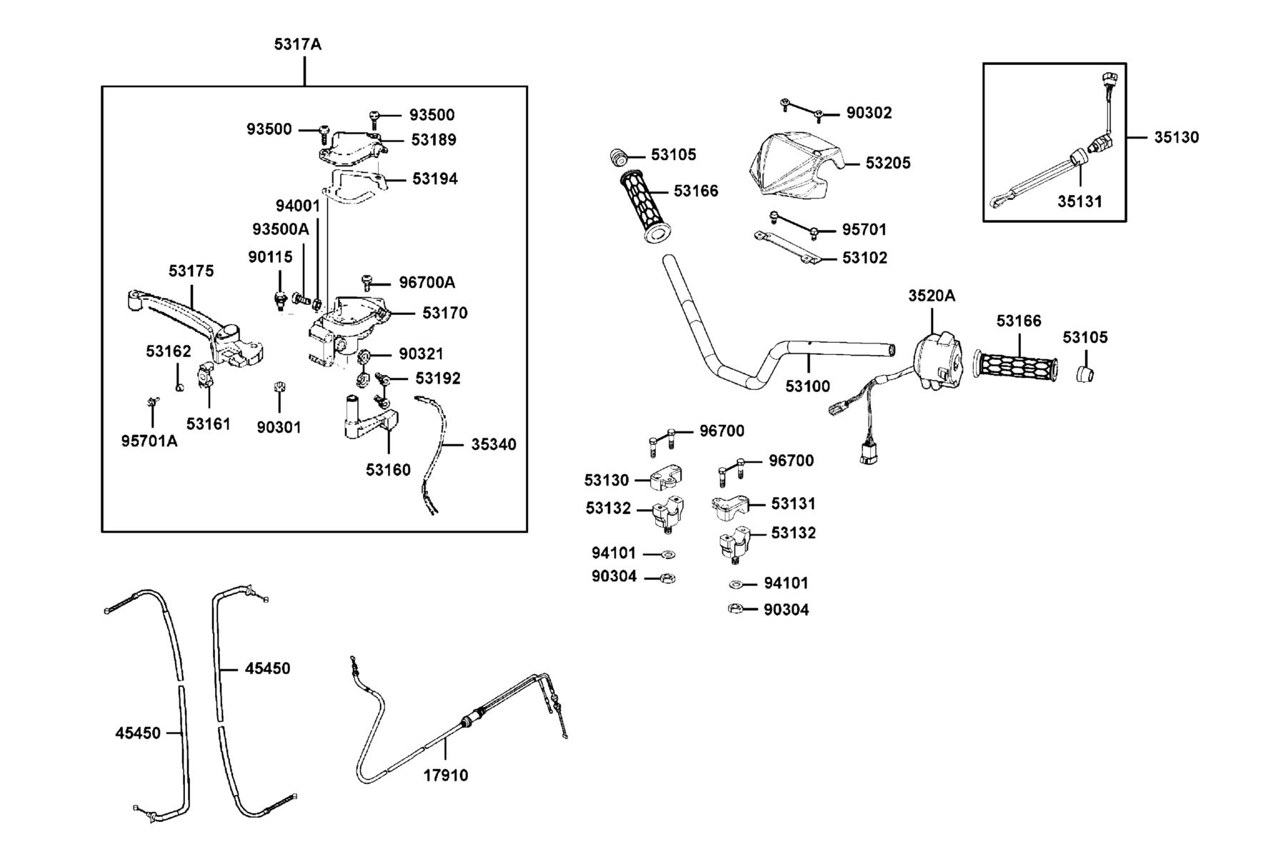 Mongoose 70s (2022) Handle Steering●Handle Cover parts diagram