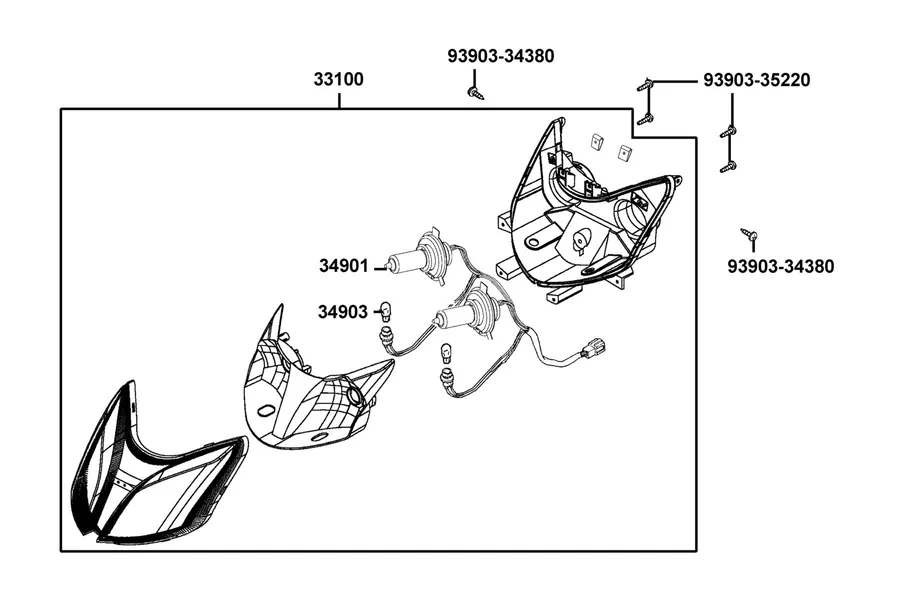 F01 Head Light parts diagram