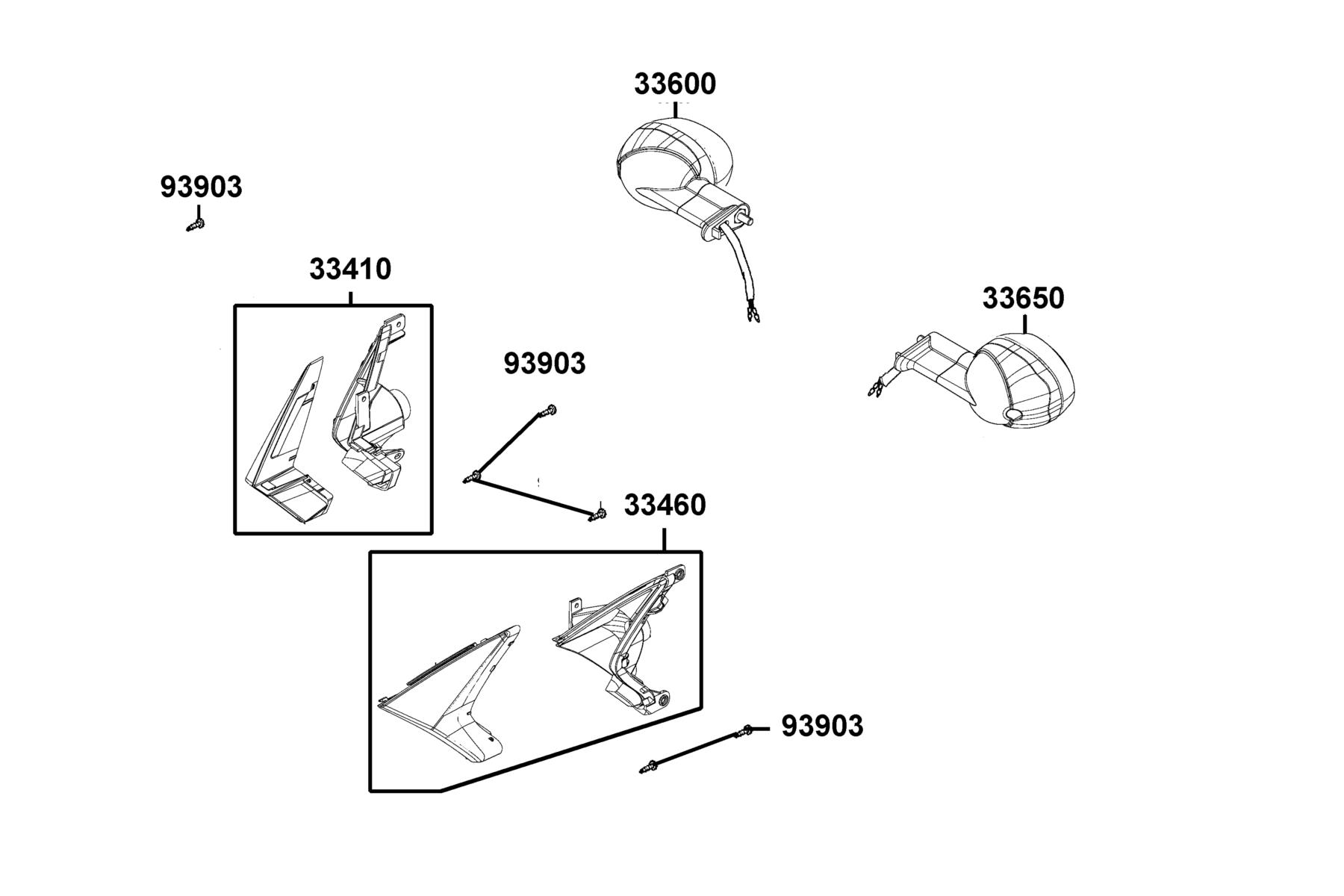 X-Town 300i ABS(2023) Front Winker parts diagram