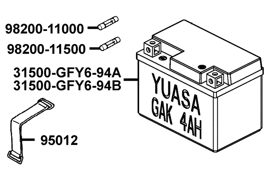 F11 Battery parts diagram