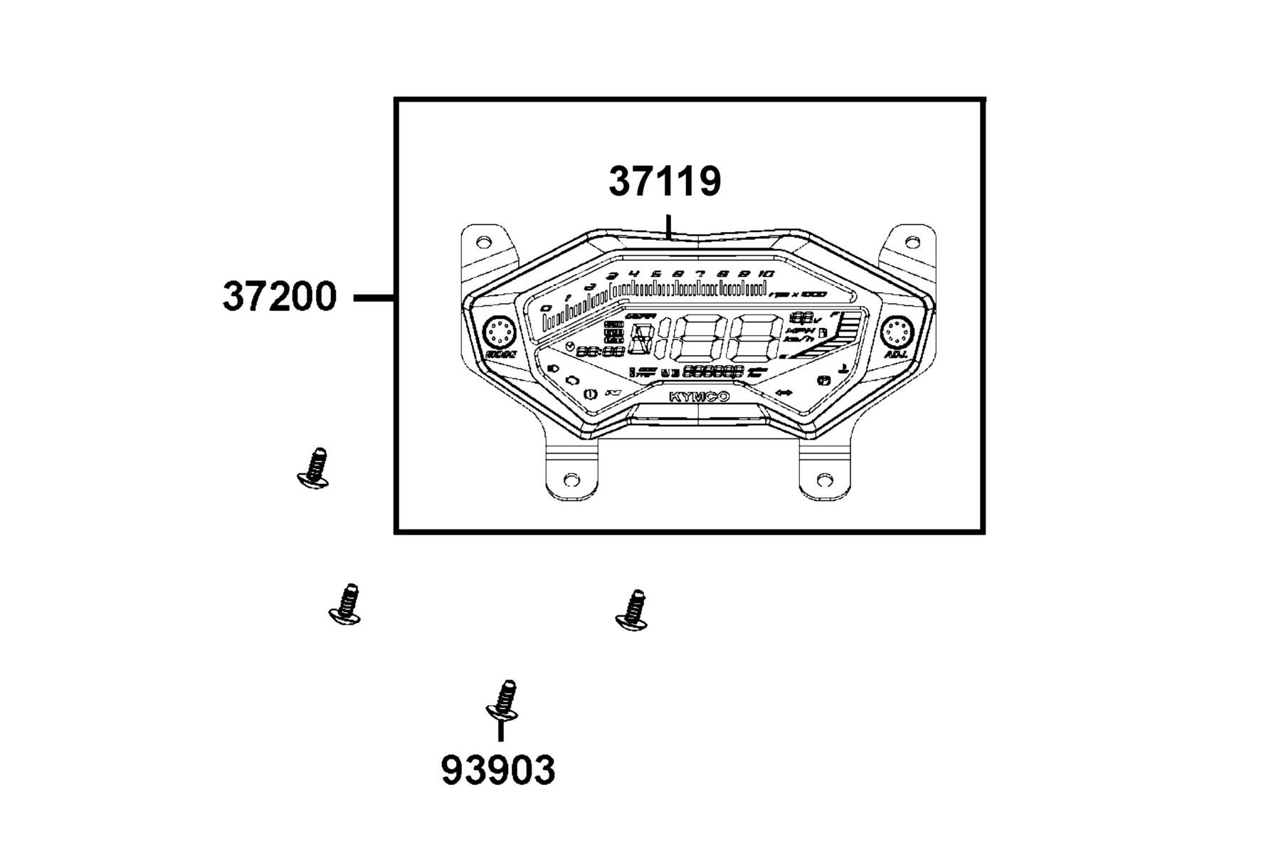 MXU 700i (2022) Speed meter parts diagram