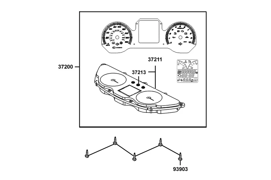 F02 Speed Meter parts diagram