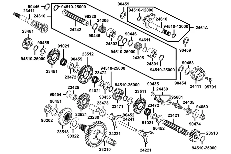 E08 Clutch Assy Primary parts diagram