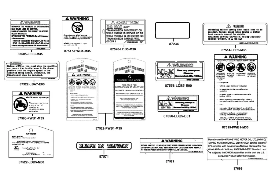 F24 Caution Label parts diagram