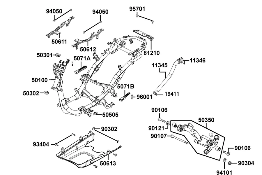 F20 Frame Body parts diagram