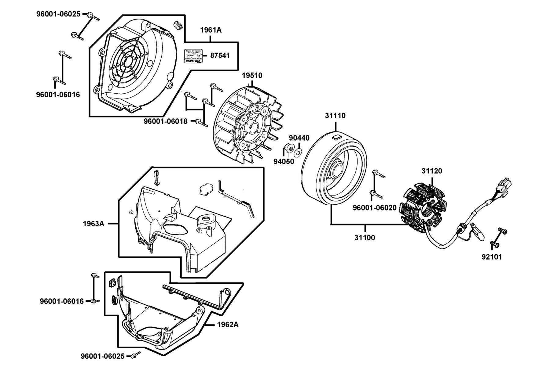 AGILITY 125(2020) Fan Cover ● Generator parts diagram