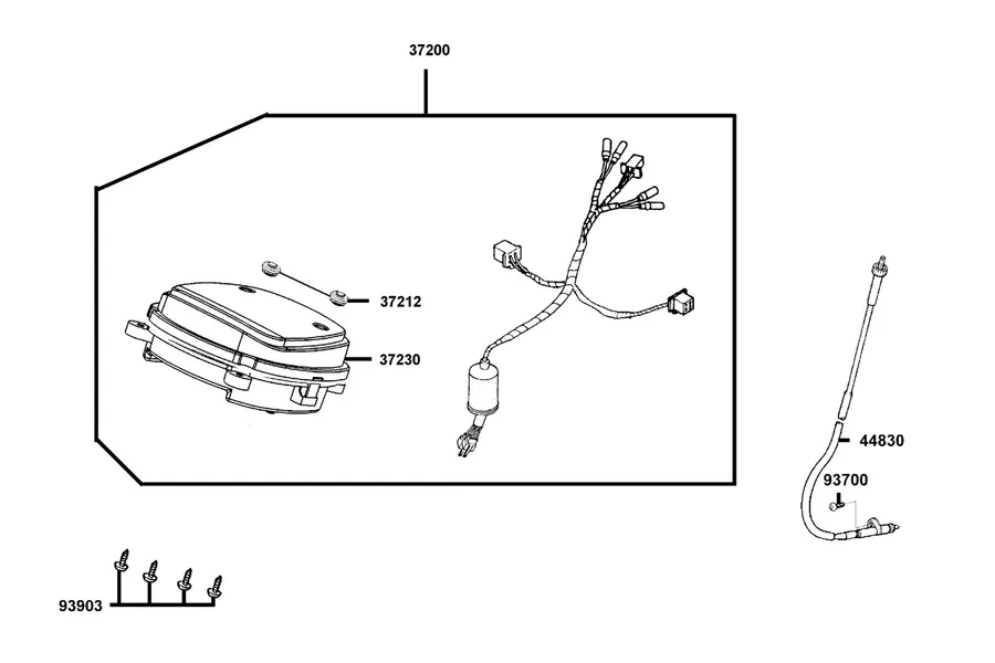 F02 Speedometer parts diagram