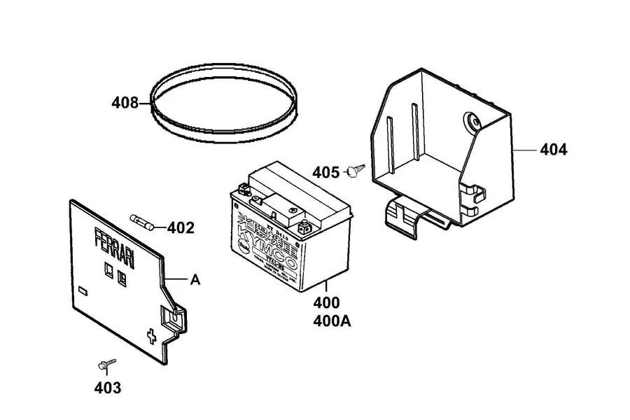 F11 Battery parts diagram