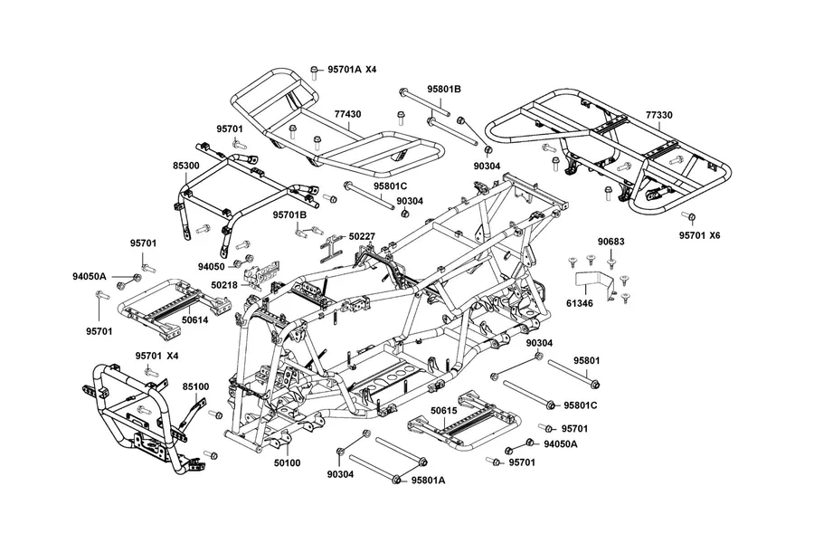 F22 Frame Body parts diagram