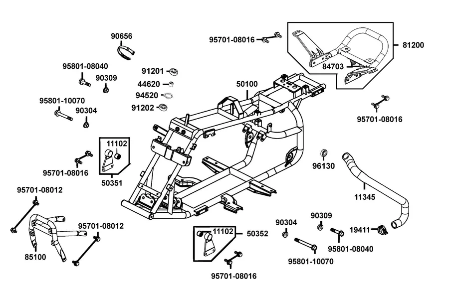 F17 Frame Body parts diagram