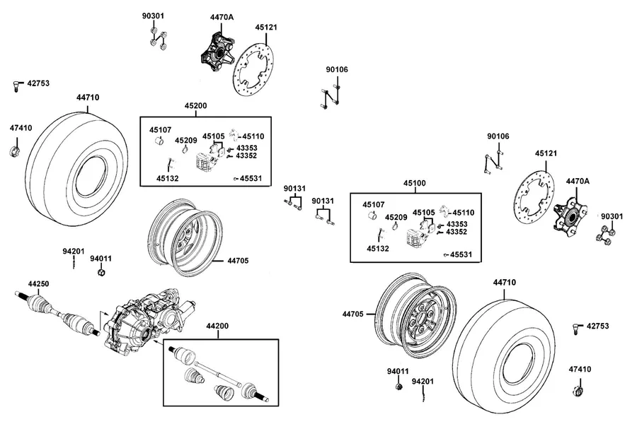 F07 Front Wheel parts diagram