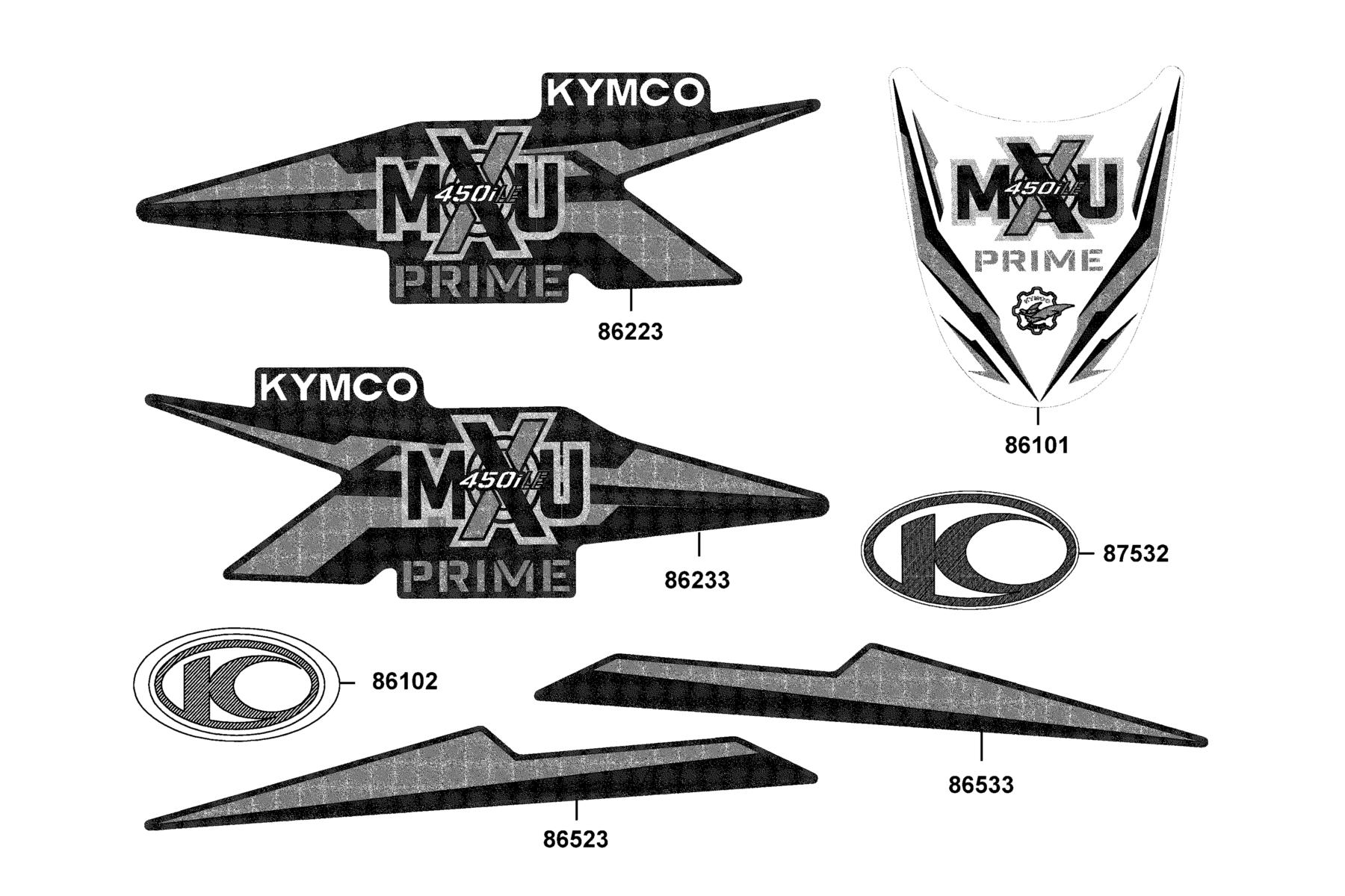 MXU 450i LE(2018) Emblem ● Stripe parts diagram