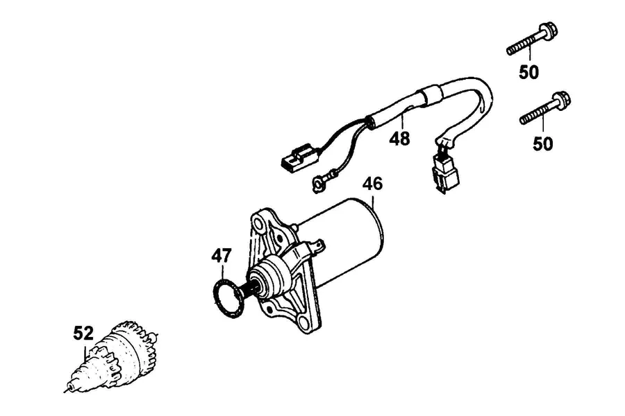 E04 Starting Motor parts diagram
