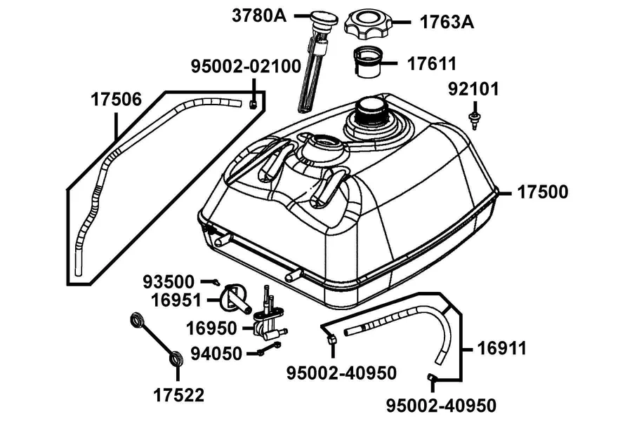 F10 Fuel Tank parts diagram