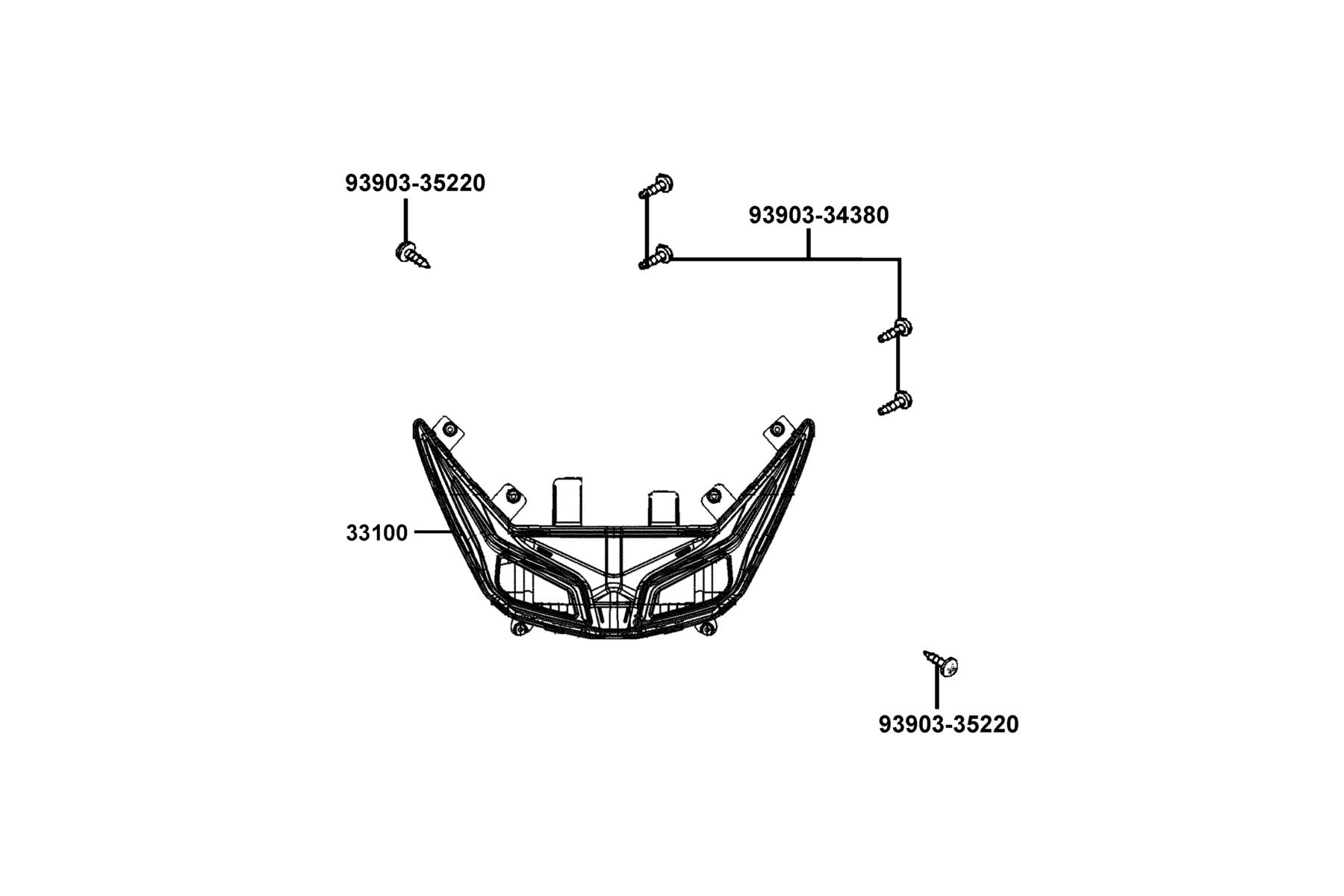 SUPER 8 R Head Light parts diagram