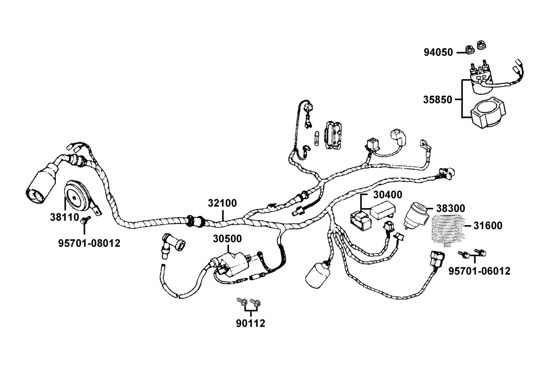 K-PIPE 125(2020) Harness Wire parts diagram