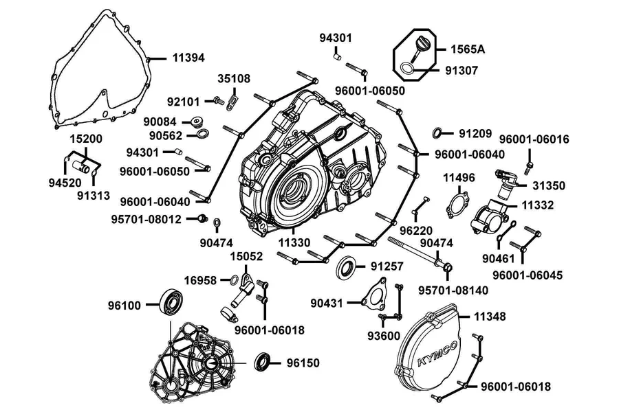 E05 Cover Left Crank Case parts diagram