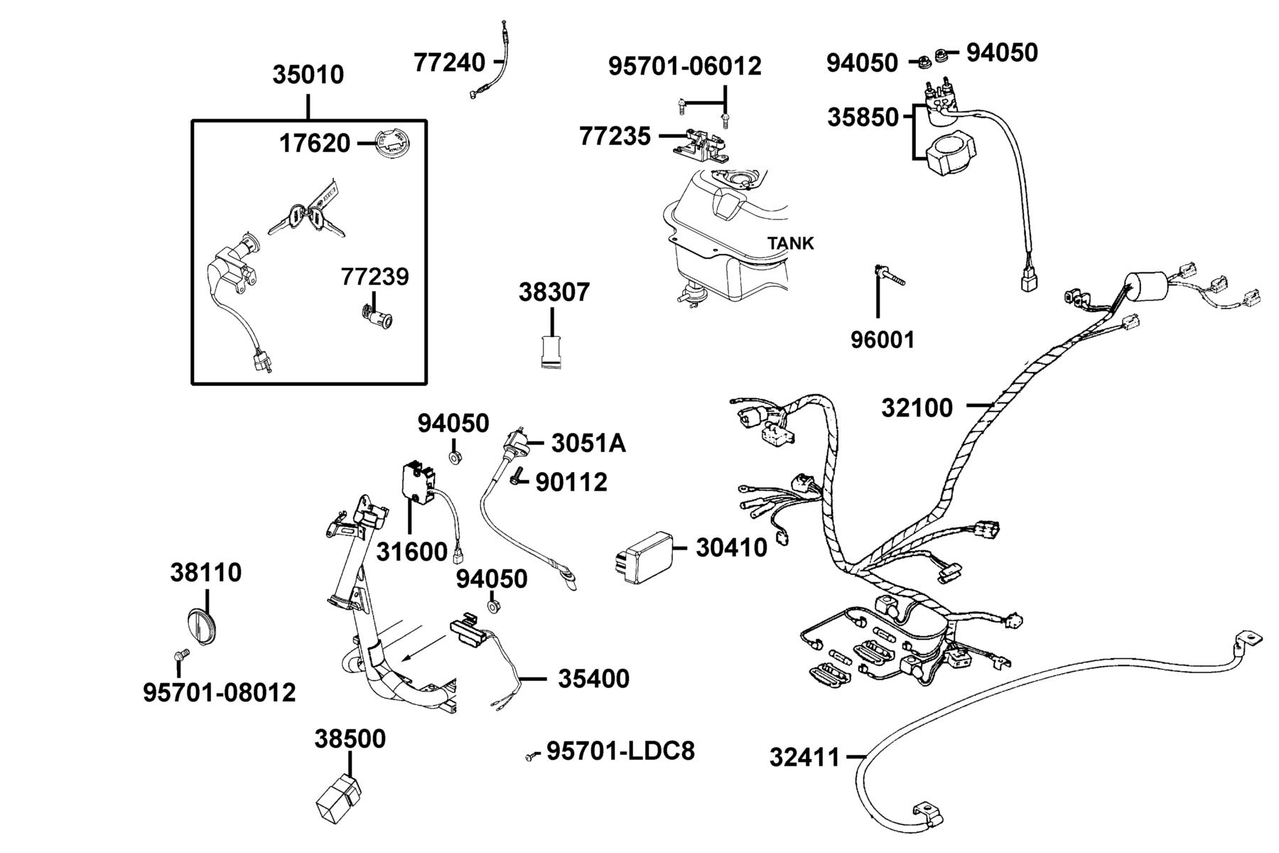 SUPER8 150X OFF-ROAD(2015~) Wire Harness parts diagram