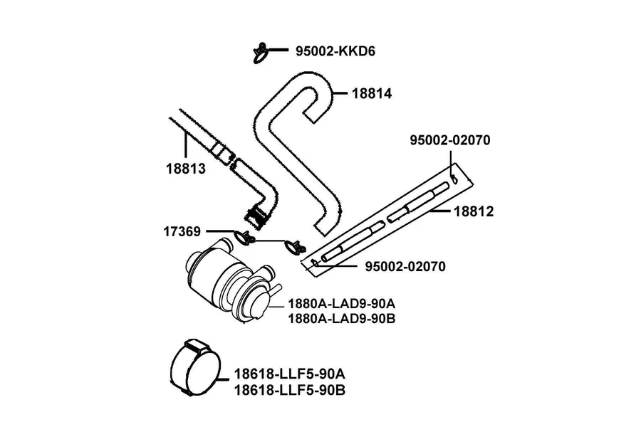 F20 Air Cleaner Two parts diagram