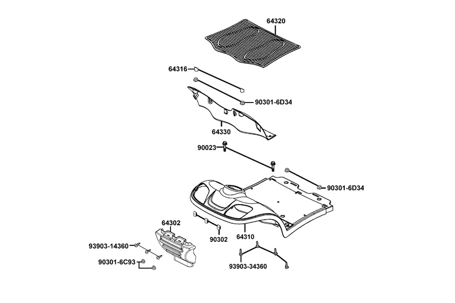 F03 Floor parts diagram