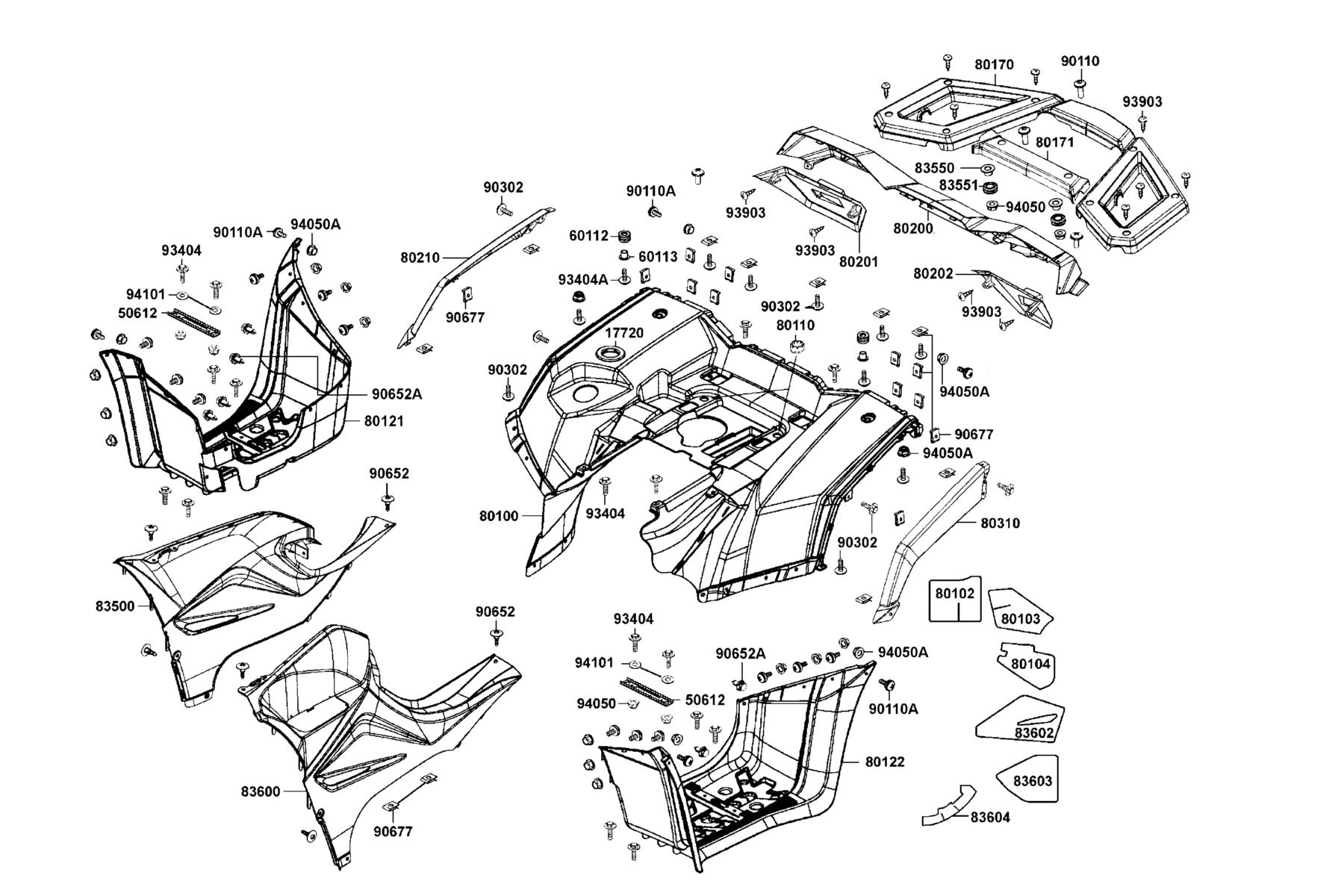 MXU 550i (2026MY) Fender Rear parts diagram