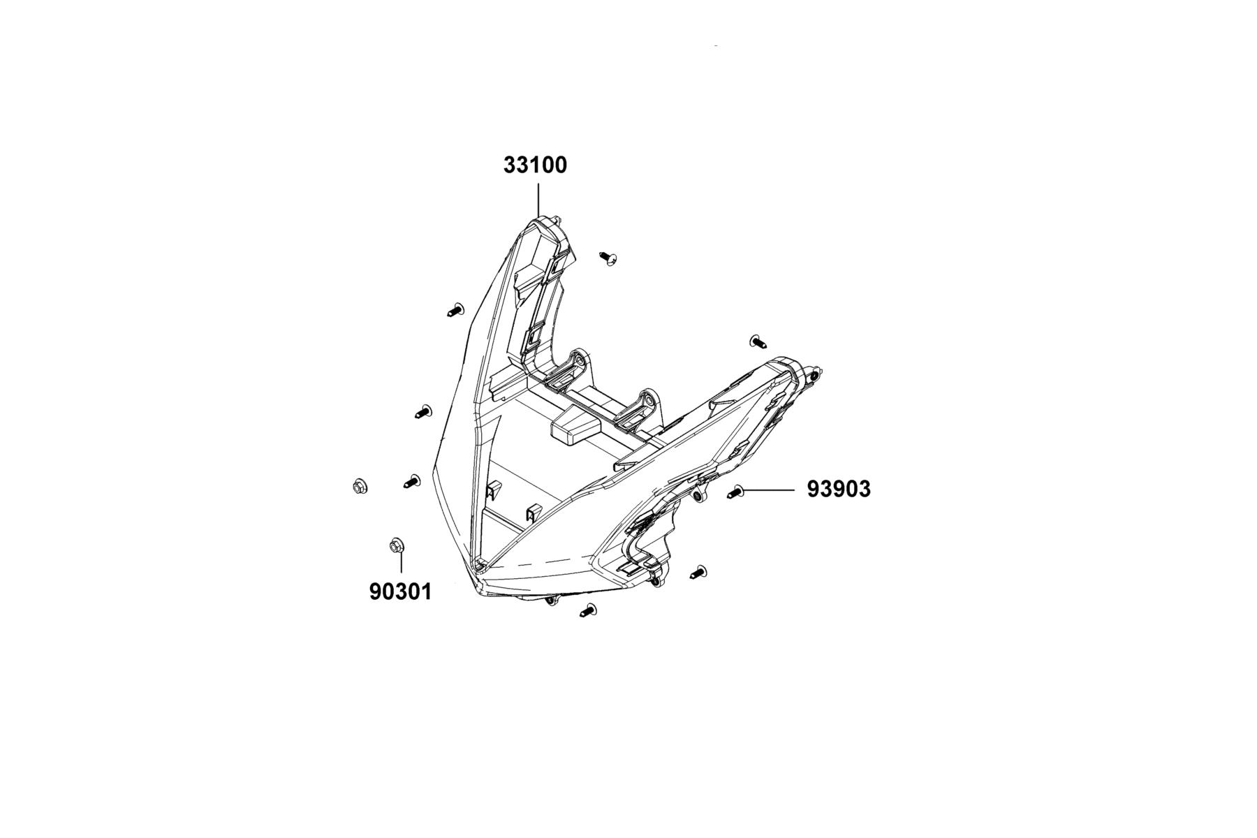 DOWNTOWN GT 125 Head Light parts diagram
