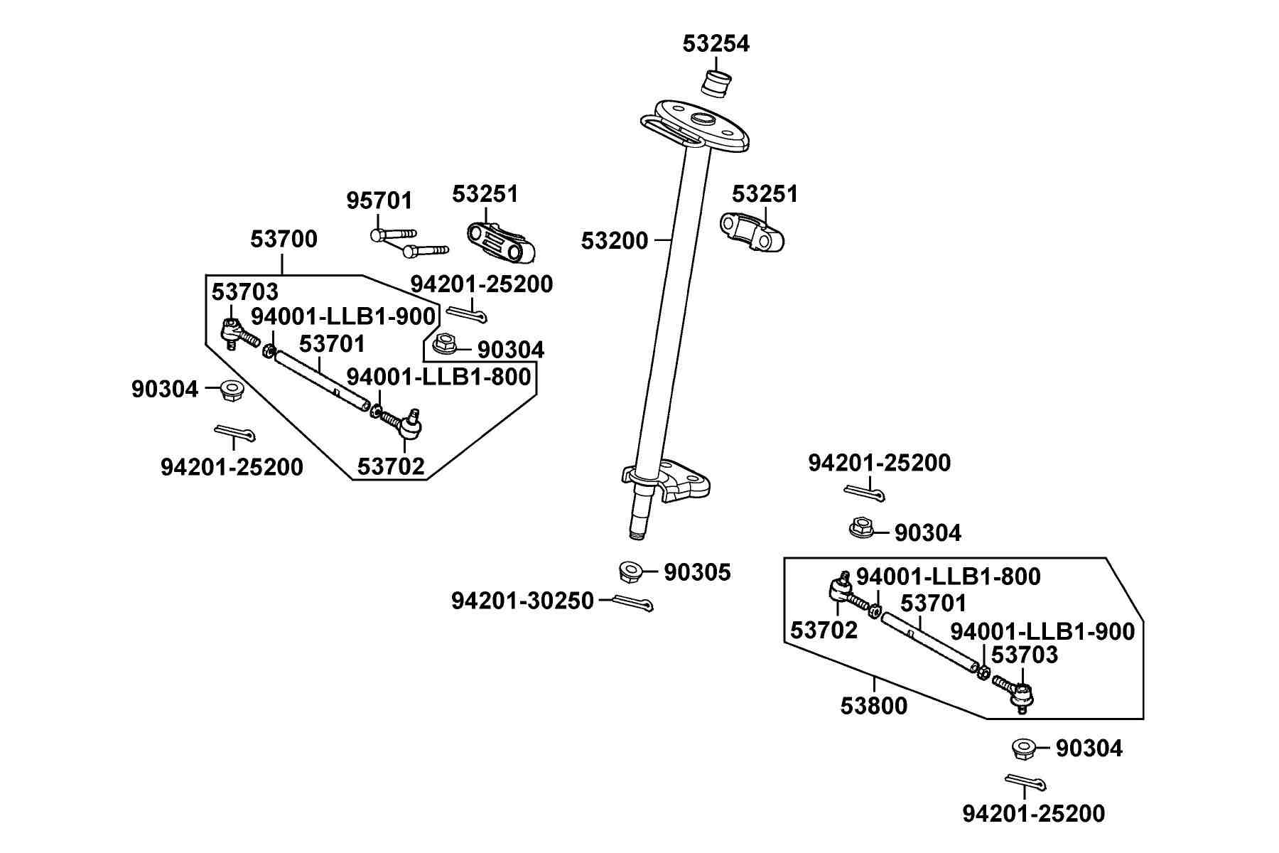KYMCO Mongoose 50 (2004-2006) Stem Steering parts diagram