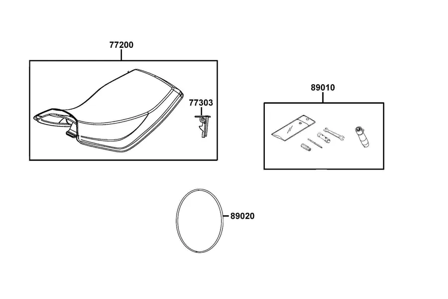 F09 Seat parts diagram