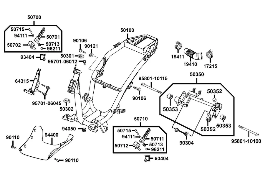 F21 Frame Body parts diagram