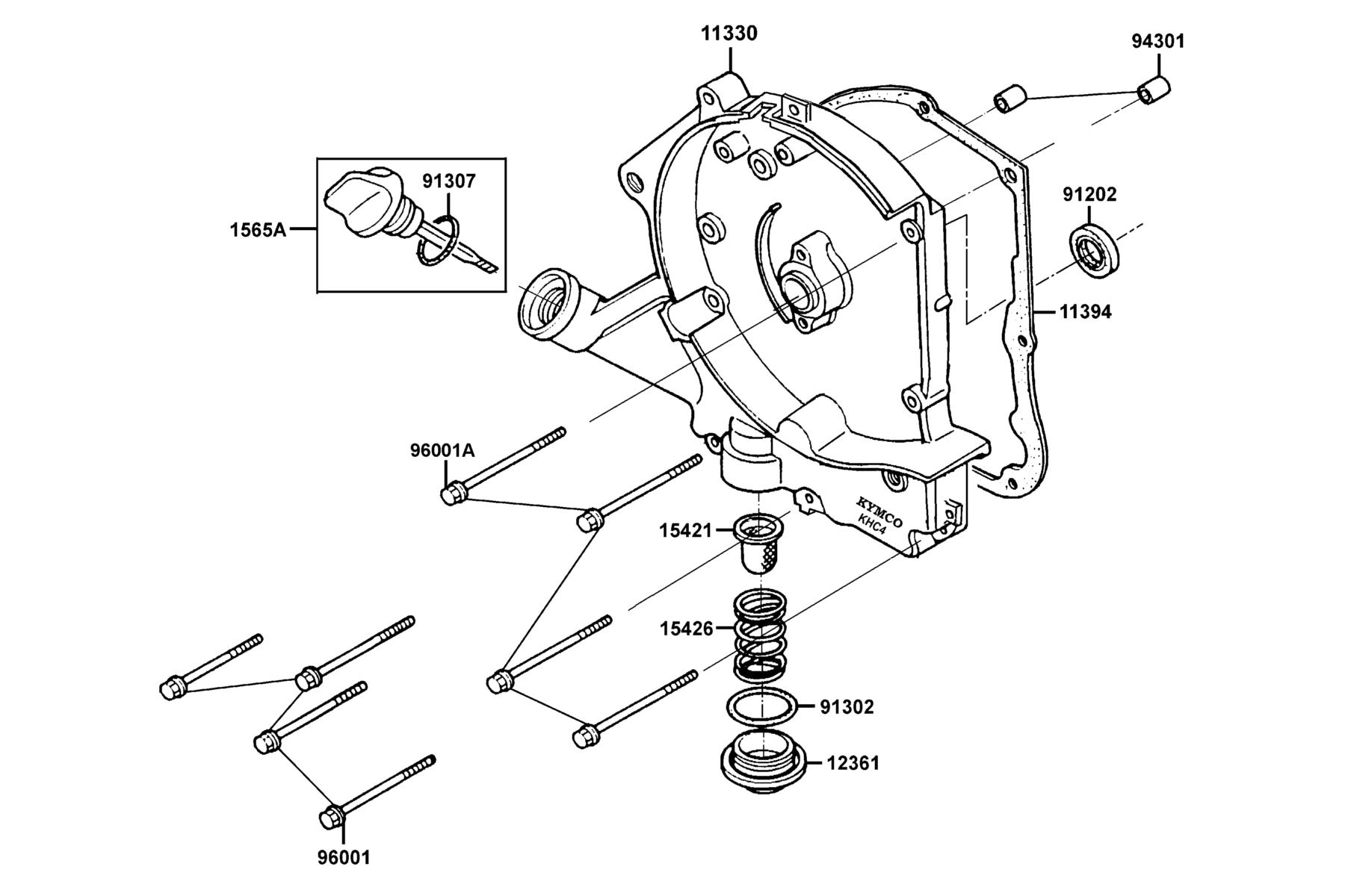 MONGOOSE 110i Right Crankcase Cover parts diagram
