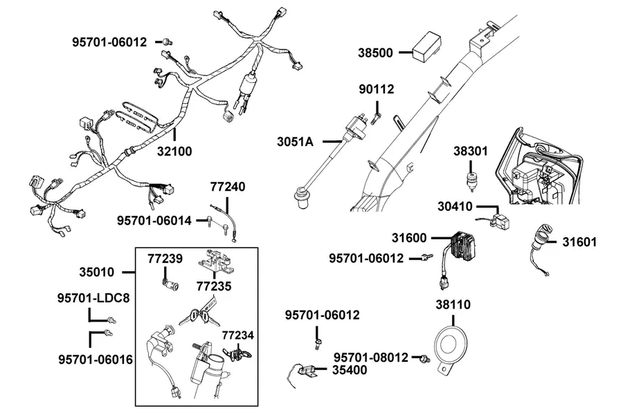 F19 Wire Harness parts diagram