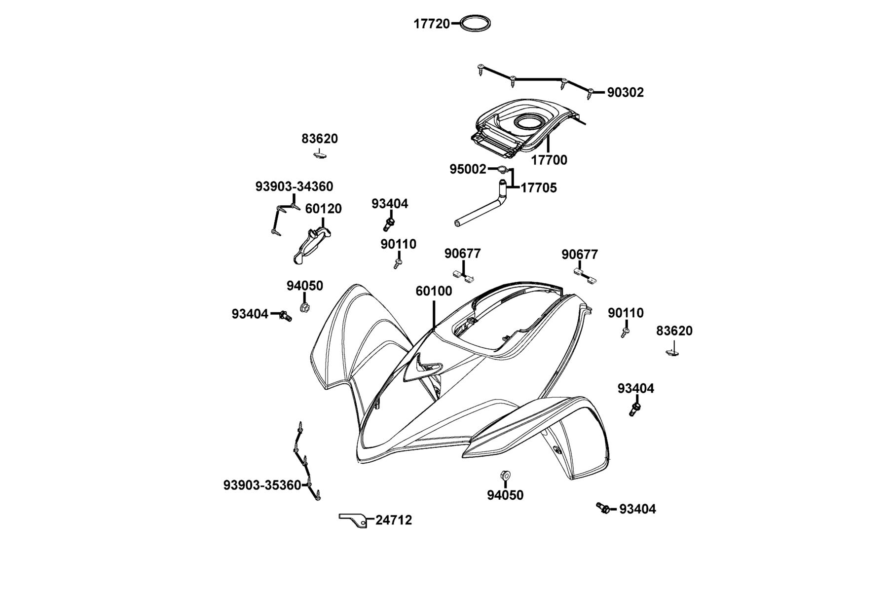 Mongoose 270(2020) Fender Front parts diagram