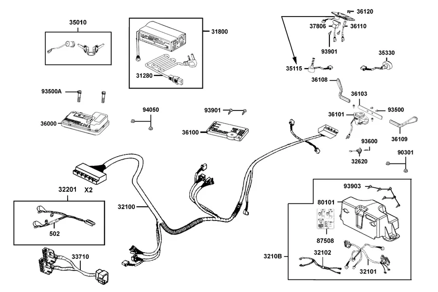 F10 Harness Wire parts diagram