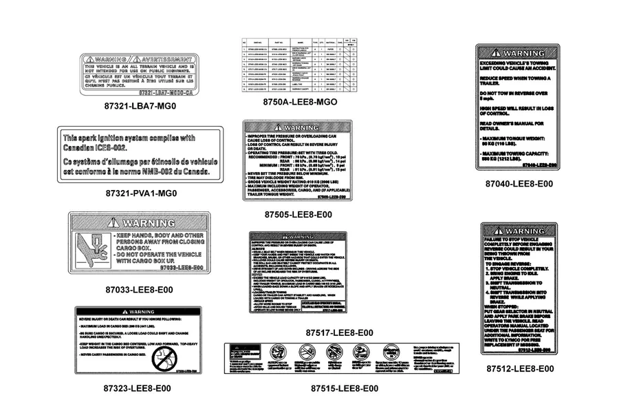 F24 Caution Label parts diagram