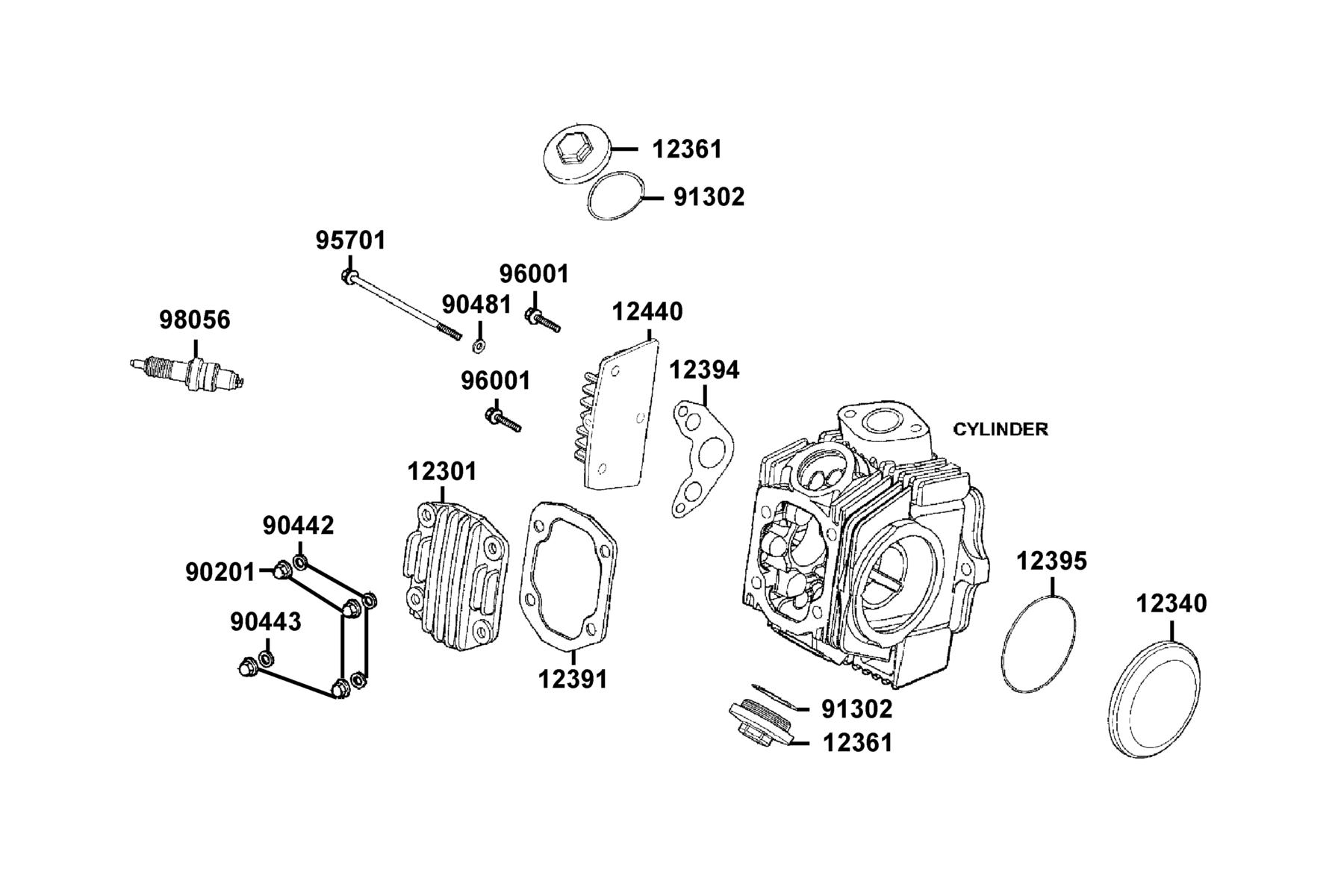 K-PIPE 125(2022) Cylinder Head Cover parts diagram