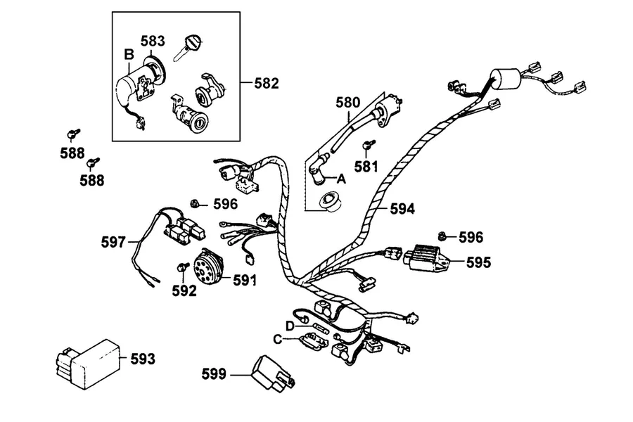 F20 Wire Harness parts diagram