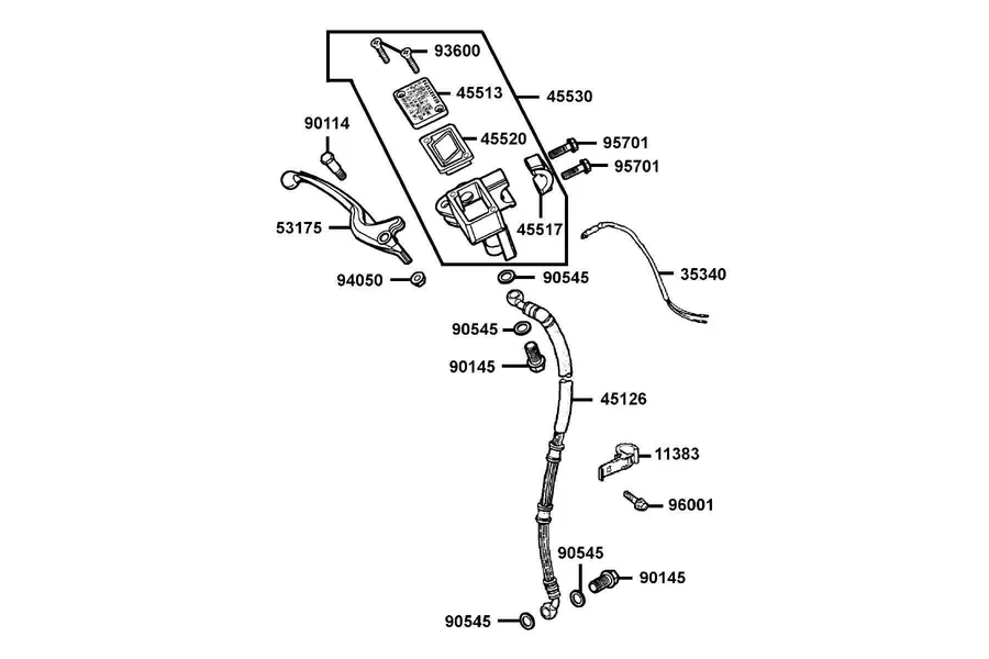F04 Brake Master Cylinder parts diagram
