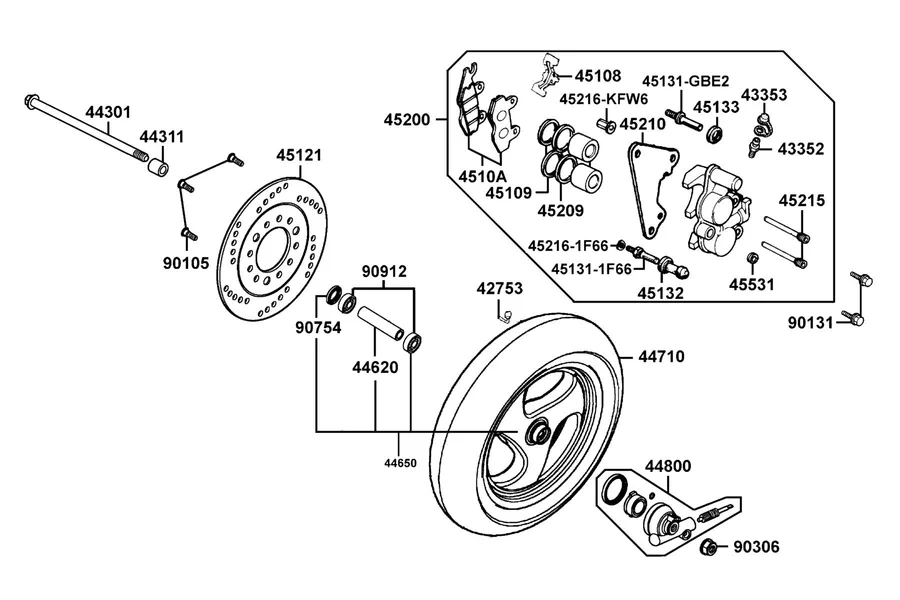 F07 Front Wheel parts diagram