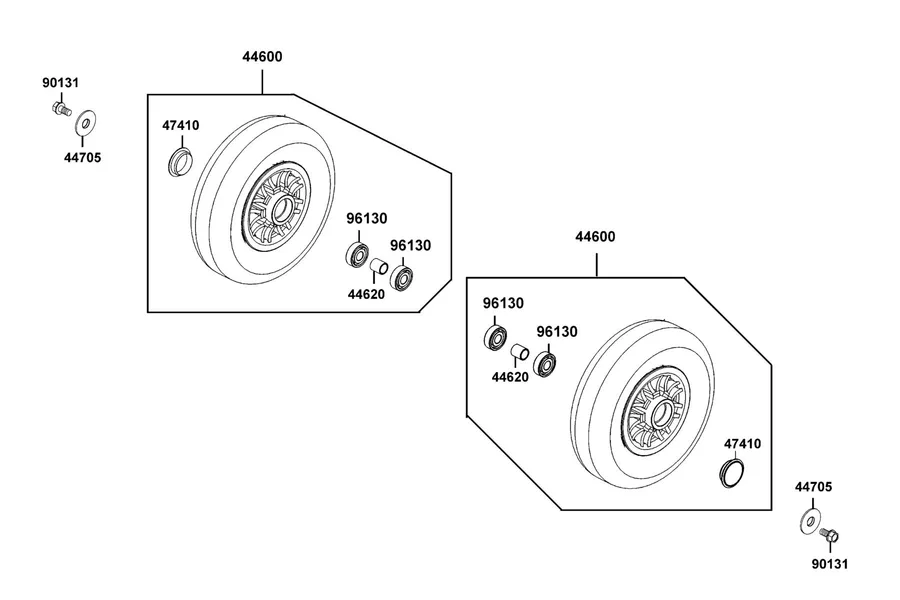 F04 Front Wheel parts diagram