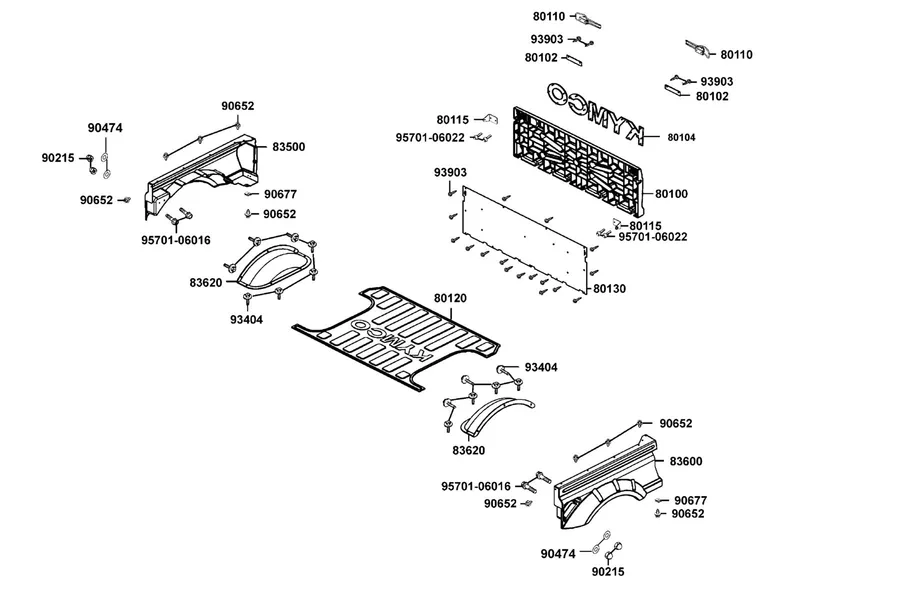 F12 Panel R/L Rear Fender parts diagram